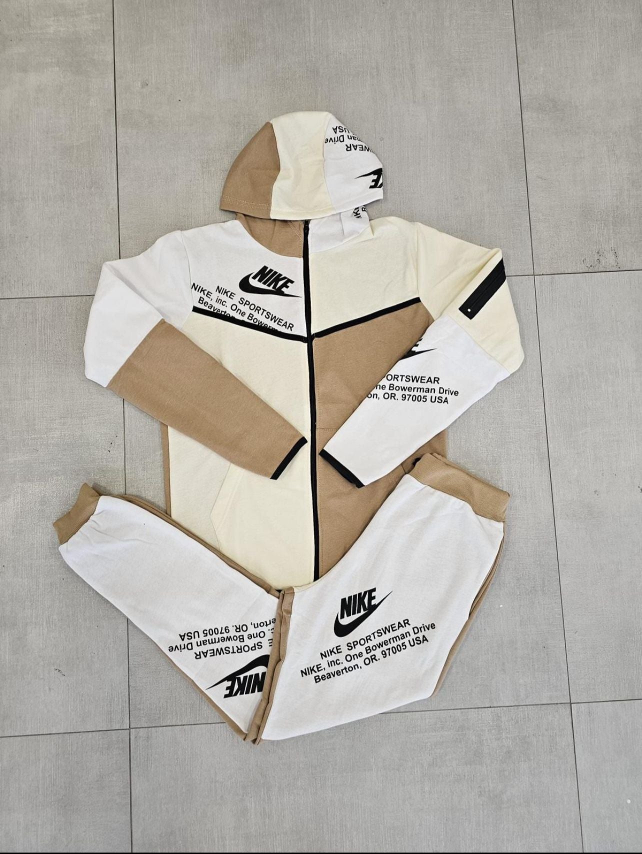NK Tech Graphic Hoodie Brown